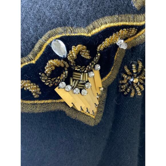 Vintage Cedars Beaded Lambs Wool Angora Rabbit Hair Sweater Women Embroidered - Picture 7 of 11